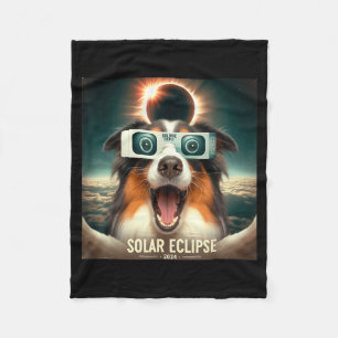 Selfie Australian Shepherd Damen Herren Illustrati Fleecedecke