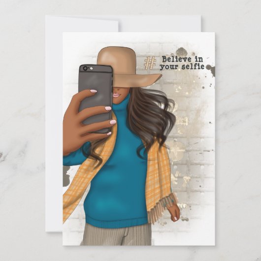 Selfie Bachelorette Einladung (Vorderseite)