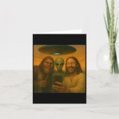 Selfie Bigfoot Jesus Alien - Cryptid Funny Sasquas Karte (Vorderseite)