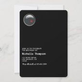 Selfie Birthday Party Foto Einladung (Rückseite)