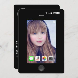 Selfie Birthday Party Foto Einladung