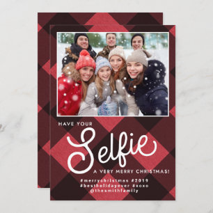 Selfie Christmas Card, Selfie Holiday Card, Selfie Einladung