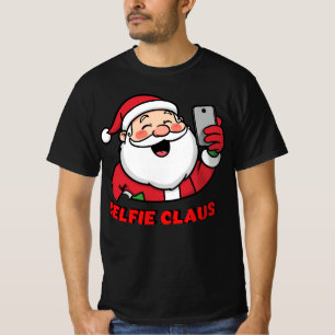 Selfie Claus – Modern Christmas Santa Design T-Shirt