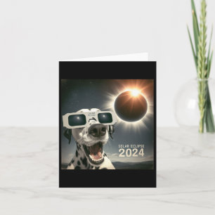 Selfie Dalmatiner Kids Mens Solar Eclipse Dog Karte