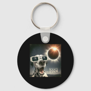 Selfie Dalmatiner Kids Mens Solar Eclipse Dog Schlüsselanhänger