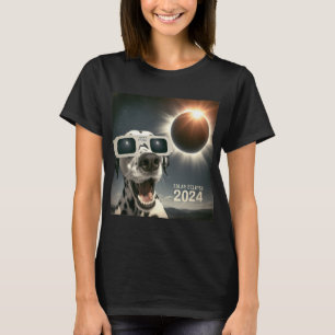 Selfie Dalmatiner Kids Mens Solar Eclipse Dog T-Shirt