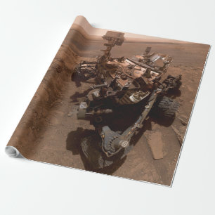 Selfie der Mars Curiosity Rote Marsszene Geschenkpapier