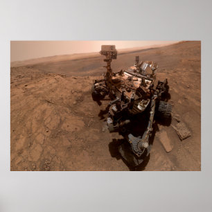 Selfie der Mars Curiosity Rote Marsszene Poster