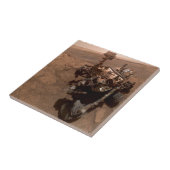 Selfie der Mars Neugier Roter Marsch Landschaft Fliese (Seite)