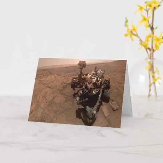 Selfie der Mars Neugier Roter Marsch Landschaft Karte (Gelbe Blume)