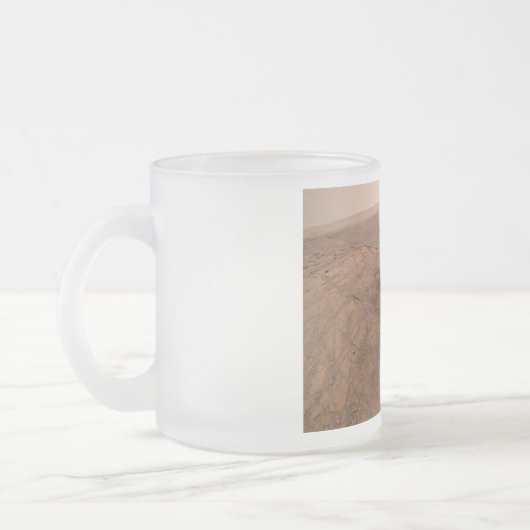 Selfie der Mars Neugier Roter Marsch Landschaft Mattglastasse (Links)