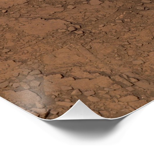 Selfie der Mars Neugier Roter Marsch Landschaft Poster (Ecke)