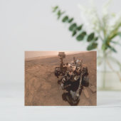 Selfie der Mars Neugier Roter Marsch Landschaft Postkarte (Stehend Vorderseite)
