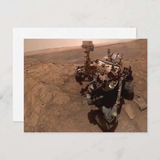 Selfie der Mars Neugier Roter Marsch Landschaft Postkarte (Vorne/Hinten)