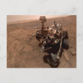 Selfie der Mars Neugier Roter Marsch Landschaft Postkarte (Vorderseite)