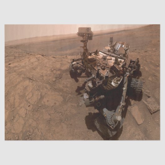 Selfie der Mars Neugier Roter Marsch Landschaft Seidenpapier (Vorderseite)
