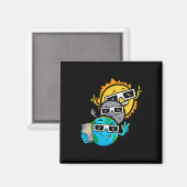 Selfie Earth Moon Sun Chaser Total Solar Eclipse 2 Magnet (Vorderseite/Rückseite)