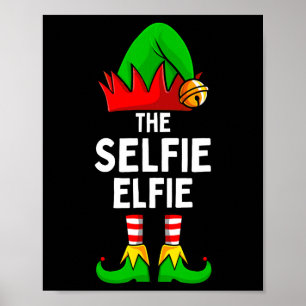 Selfie Elfie Elf Matching Familie Weihnachten Poster