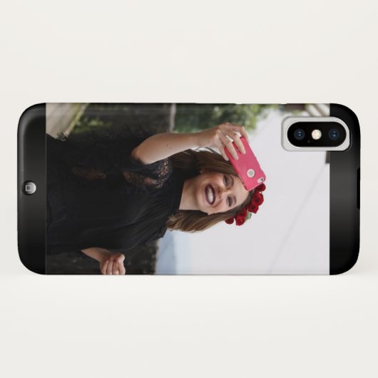 Selfie Foto iPhone Case (Rückseite (Horizontal))