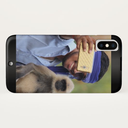 Selfie Foto iPhone Case (Rückseite (Horizontal))