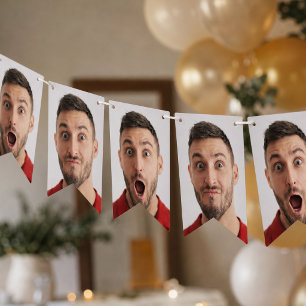 Selfie-Foto-Upload Deine lustige Party Wimpelkette
