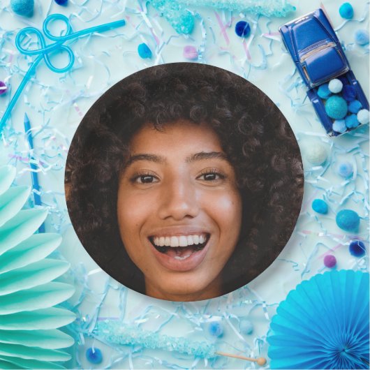 Selfie Foto Upload | Ihr Party zum Gesichtsvergnüg Pappteller (Party)