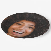 Selfie Foto Upload | Ihr Party zum Gesichtsvergnüg Pappteller (Schrägansicht)