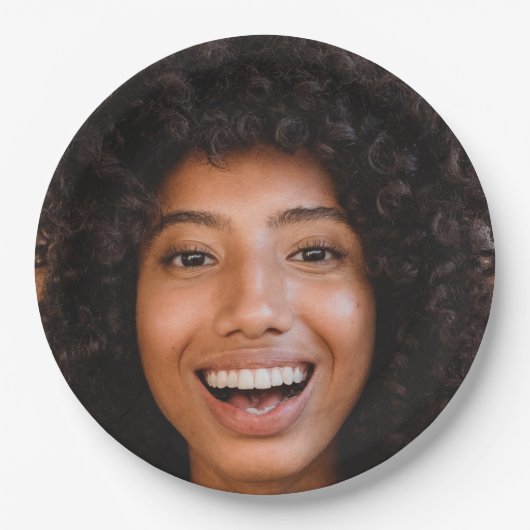 Selfie Foto Upload | Ihr Party zum Gesichtsvergnüg Pappteller (Vorderseite)