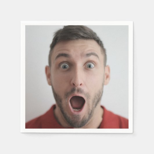 Selfie Foto Upload | Ihr Party zum Gesichtsvergnüg Serviette (Vorderseite)