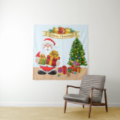 Selfie Foto Weihnachten Weihnachtsbaum Kinder Hint Wandteppich (Beispiel)