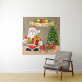 Selfie Foto Weihnachten Weihnachtsbaum Kinder Wandteppich (Beispiel)