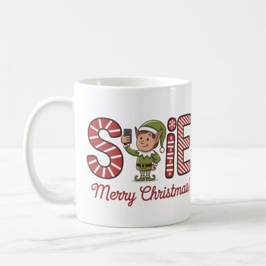 sELFie Frohe Weihnachten Kaffeetasse (Links)