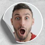 Selfie | Funny Birthday Bachelor Party Ihr Gesicht Aufkleber<br><div class="desc">Eine lustige Vorlage,  um Ihr Foto hochzuladen für super lustiges Party Dekoration oder lustiges Geschenk! Fügen Sie einfach Ihr Foto hinzu,  um Ihr individuelles,  individuelles Design für jedes Party,  jede Feier oder jeden besondere Anlass wie Bachelorette oder Bachelor Party zu erstellen!</div>
