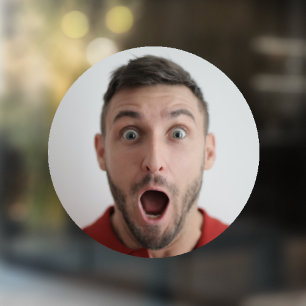 Selfie   Funny Birthday Bachelor Party Ihr Gesicht Fensteraufkleber