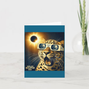 Selfie Gepard Damen Herren Solar Illustration Karte