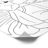 Selfie Girl Coloring Page Poster (Ecke)