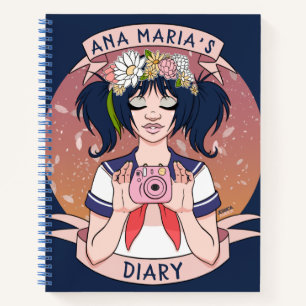 Selfie Girl Personal Diary Notizblock