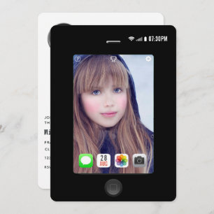 Selfie Graduation Party Foto Einladung