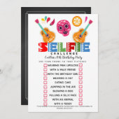 Selfie Herausforderungsspiel Einladung (Vorne/Hinten)