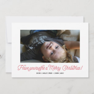 Selfie Holiday Foto Card Feiertagskarte