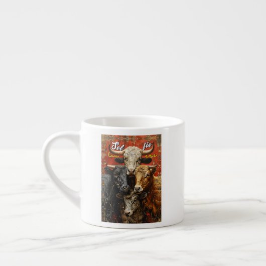 Selfie Lovers Cows Espressotasse (Links)