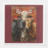 Selfie Lovers Cows Serviette (Vorderseite)