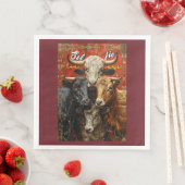 Selfie Lovers Cows Serviette (Beispiel)