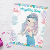 Selfie Mermaid mit Coral Reef Blanket für Mädchen Fleecedecke