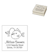 Selfie mit Anglerfish-Adresse Gummistempel (Stempel)