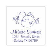 Selfie mit Anglerfish-Adresse Permastempel (Design)