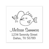 Selfie mit Anglerfish-Adresse Permastempel (Design)