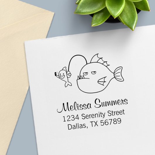 Selfie mit Anglerfish-Adresse Permastempel