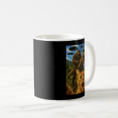 Selfie mit Bigfoot Riding T-rex Kaffeetasse (VorderseiteRechts)