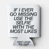 Selfie mit den meisten Likes Dosenkühler (Rückseite)